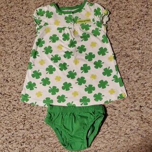 Child Of Mine Baby Girl St. Patrick Day Outfit Size 6-9 Months